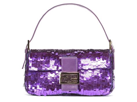 fendi purple baguette|Fendi pink sequin baguette.